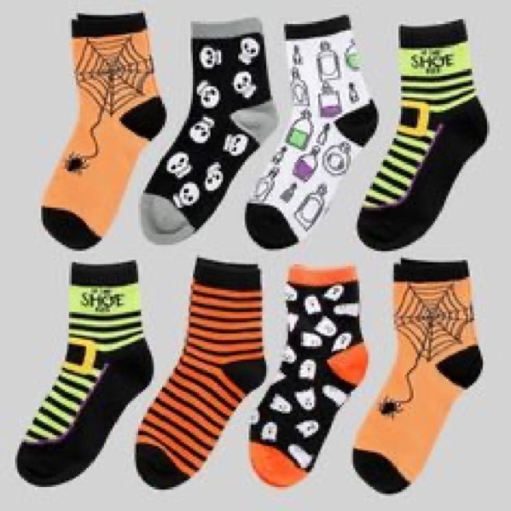 8pk Women's Halloween Socks Bullseye's Playground‎